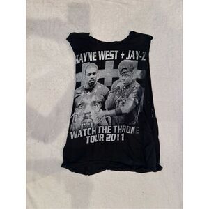 Women’s Kanye west and jay z watch the throne tour 2011 muscle tee